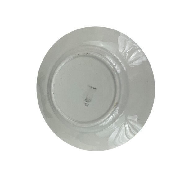 Vintage Digoin French Faience Plate "Février" 7'' Black & White Decorative - Picture 3 of 4